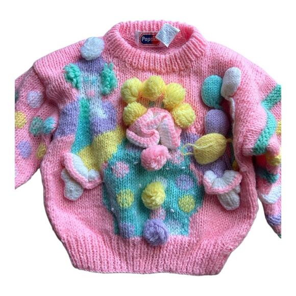Vintage 80s Popsicle clown sweater 2T-3T - Picture 2 of 6